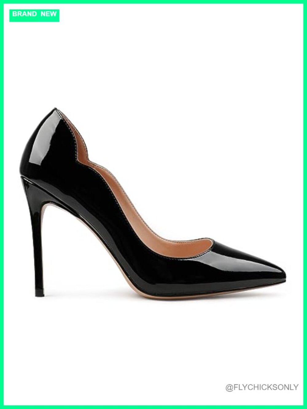 Women's Pointed Toe Stiletto Pumps Faux Leather Slip On Dress Shoes